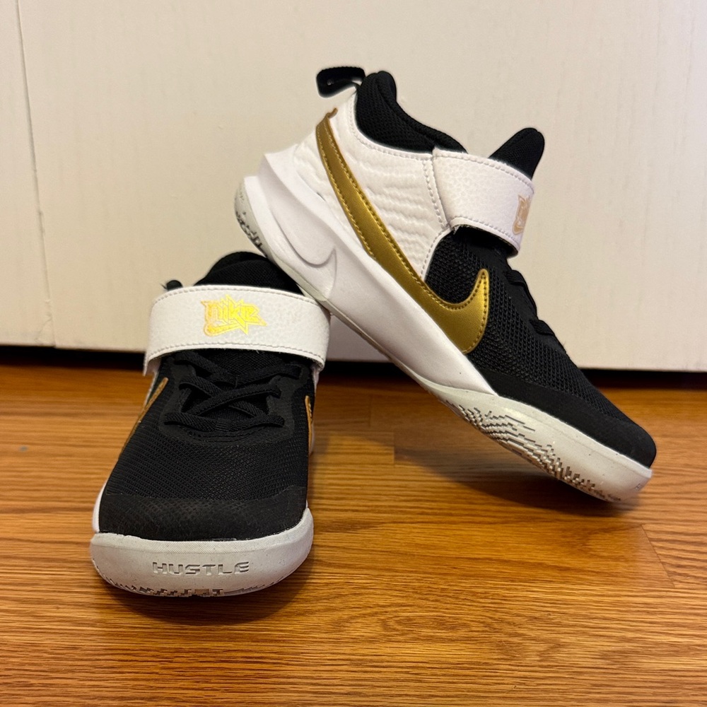 Nike Kids Black and Gold Athletic Sneakers